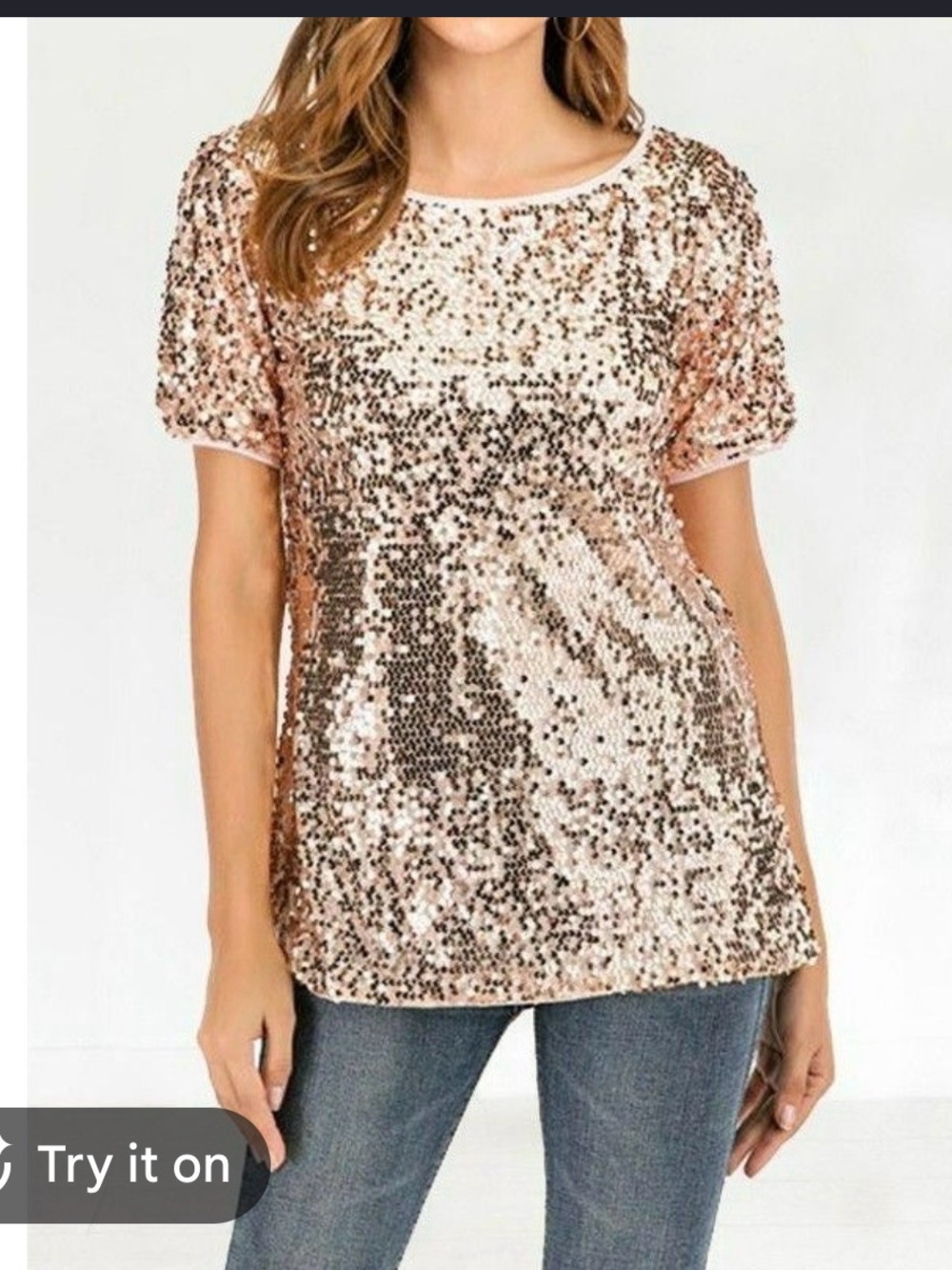 iHeartRaves Black Sequin Top with Blue Logo Tag